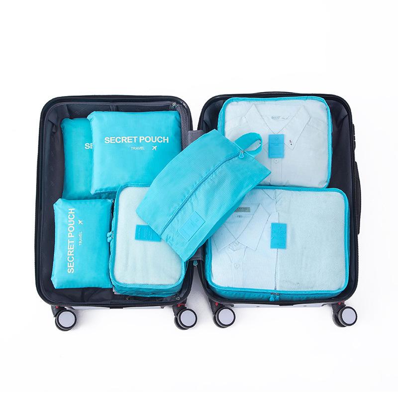 Korean Style Travel Storage Set: 7-Piece Clothes and Supplies Organizer.