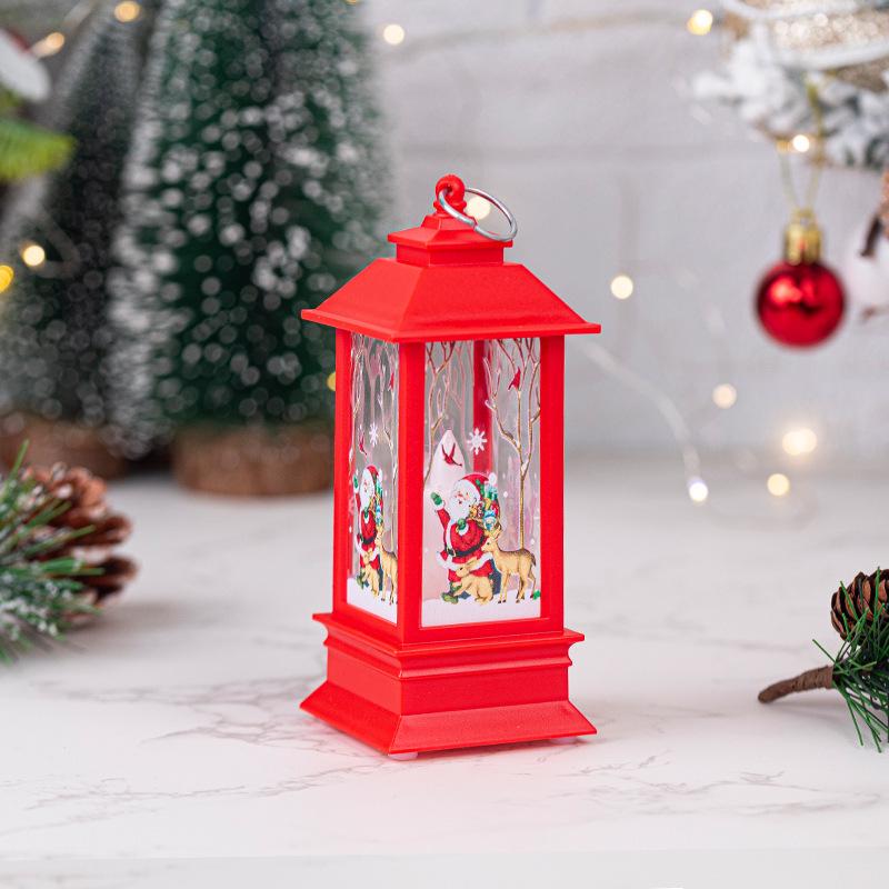 Christmas Snowman & Santa Candle Lantern - Holiday Night Light & Decor Ornaments