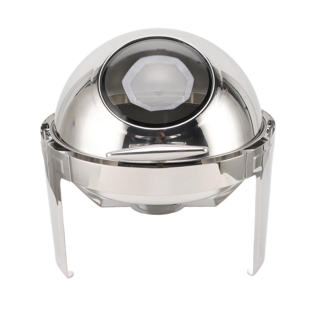 Chafing Dish Buffet Set Stainless Steel Buffet Chafer 6L Buffet Catering Food Warmer Alcohol Heating Visible Glass Lid