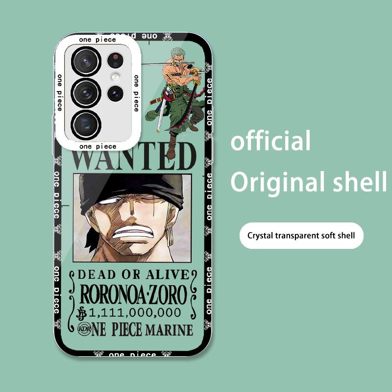 Samsung S24PRO Zoro 20 Luffy FE Anime 21 Průhledný A54 Kompletní balení Odolný proti pádu S22 Kompatibilní Kryt One Piece