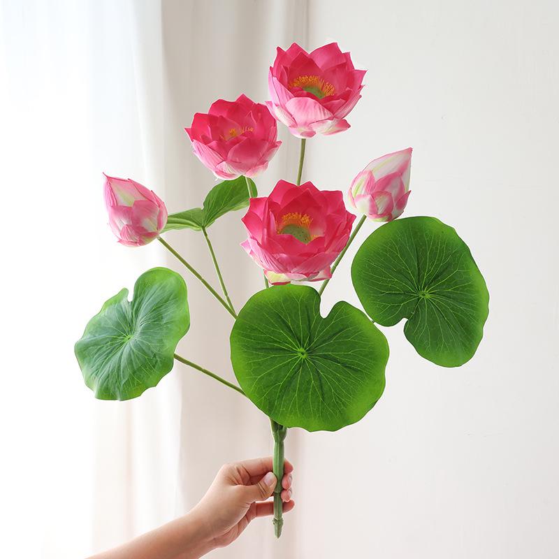 Artificial Lotus Pond Decor: Single Display for Living Room, Photo Props, or Landscaping