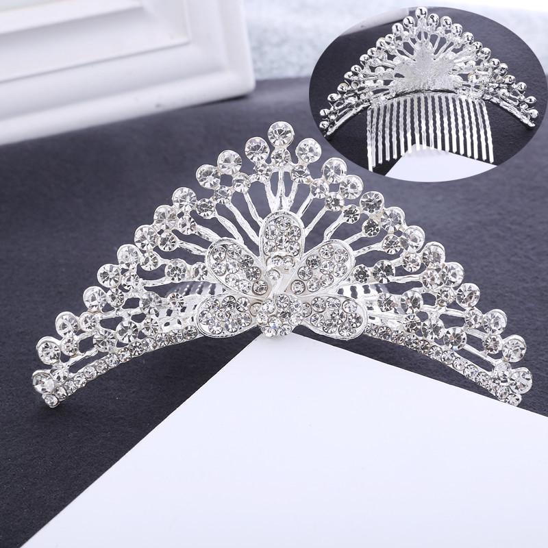 Korean Bridal Rhinestone & Pearl Hair Comb