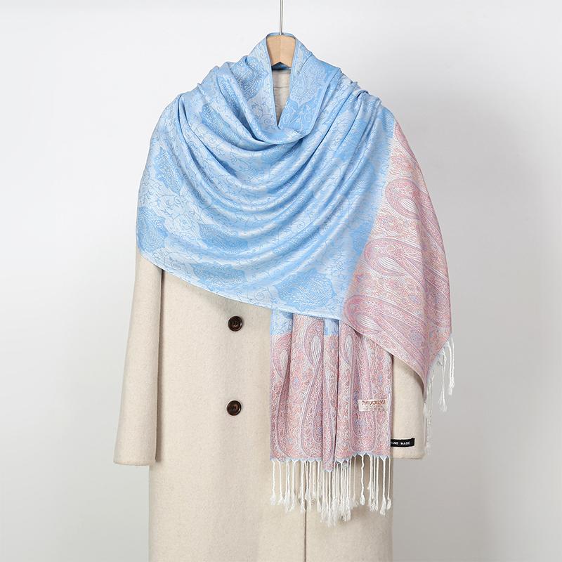 Women Paisley Scarf Cashmere Feeling Shawls Tassel Blanket Wraps Lady Scarves Foulard Bufanda Jacquard Pashmina Poncho Stoles