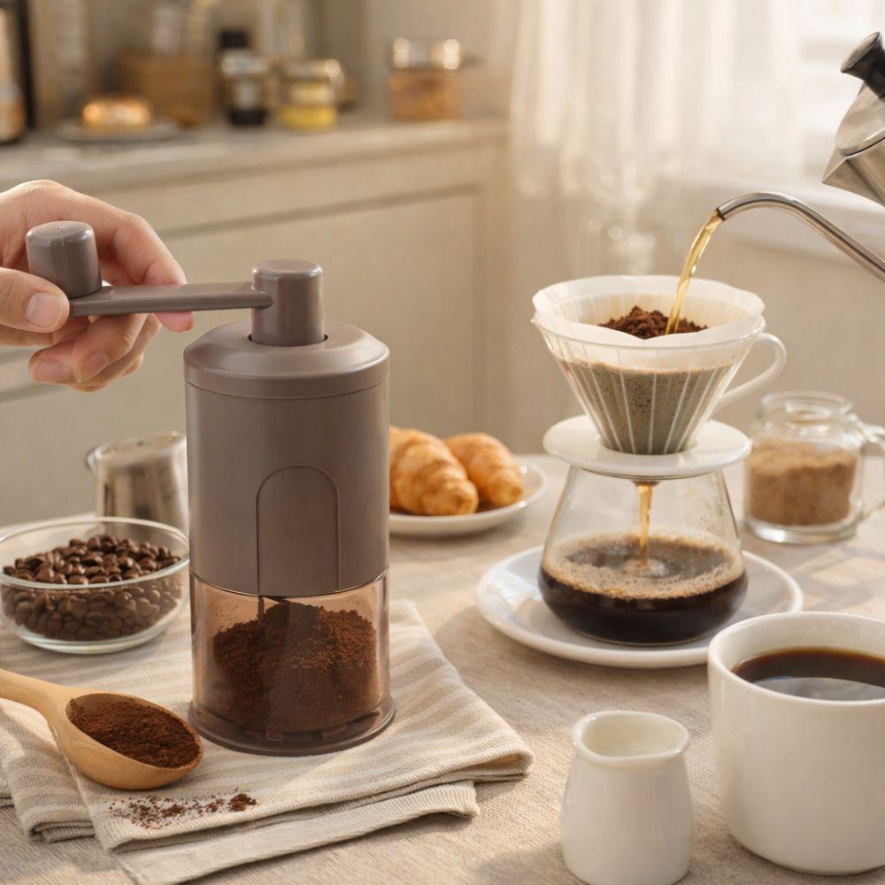 Portable Manual Coffee Grinder Adjustable Grind Hand Crank Mill Small Coffee Mill  Outdoors Travel