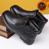 Cotton Shoes Winter Velvet Thickened Cold-proof Non-slip Wear-resistant Soft Sole Soft Surface Business Casual Leather Dad Leather Shoes