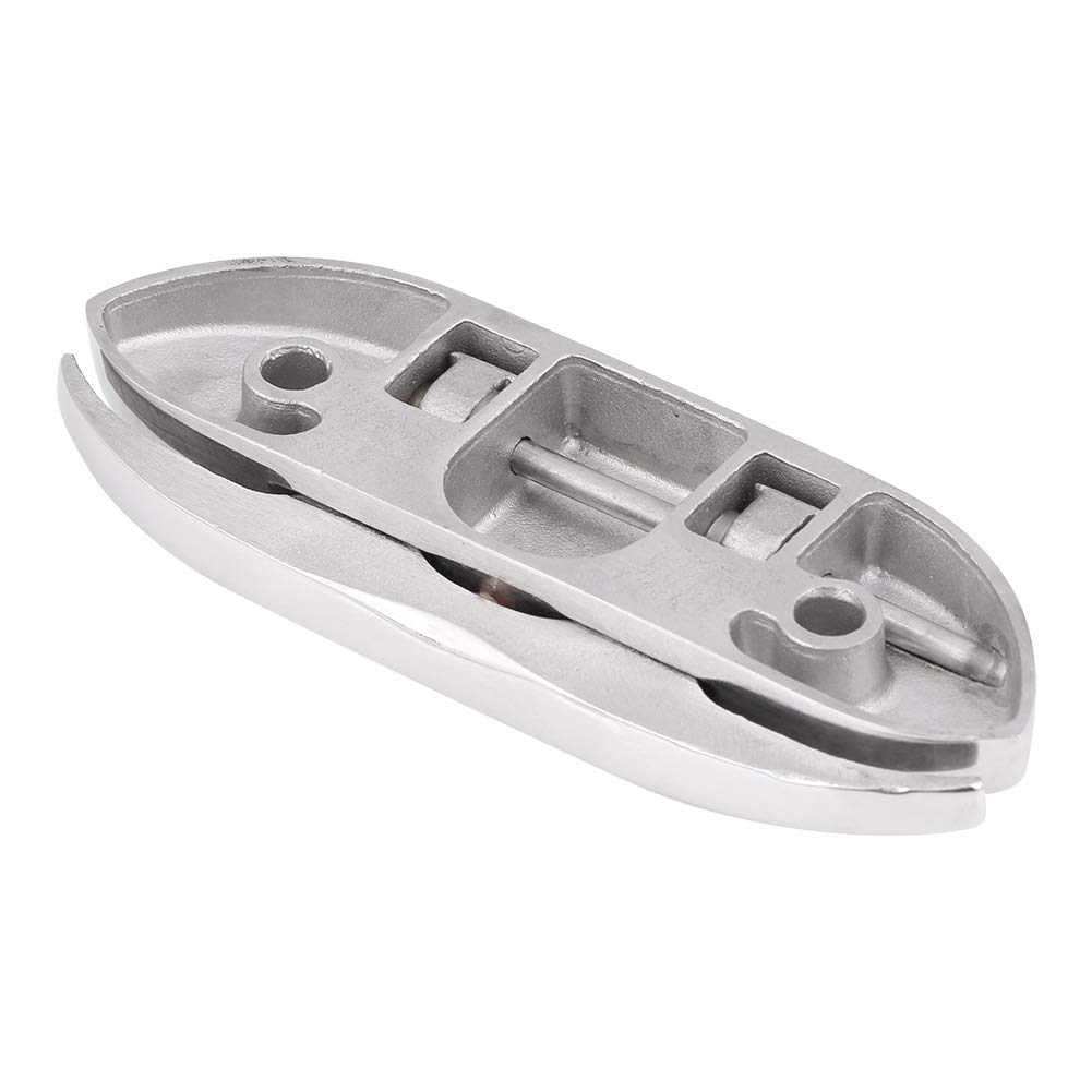 Marine Boat Flip Up 4-1/2" Folding Cleat Dock Stainless Steel, Boat Cleats, Steel Fasteners,