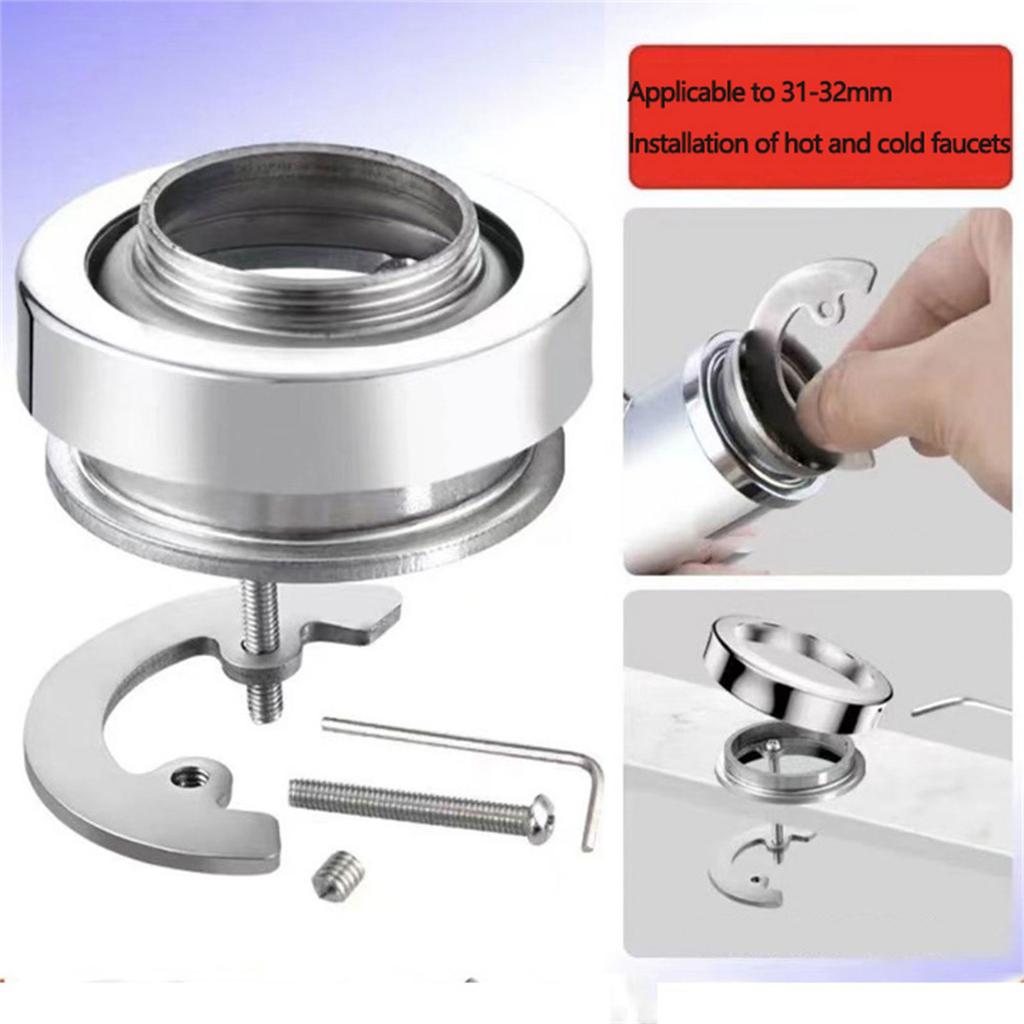 Time Saving Stainless Steel Faucet Mount Hassle Frees Faucet Foundation Quick Install Faucet Base Simple Installation