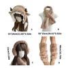 Christmas Theme Plush Hairband Scarf Ear Muffs Leg Covers For Family Gathering Winter Outfit Cosplay Costume Accessory