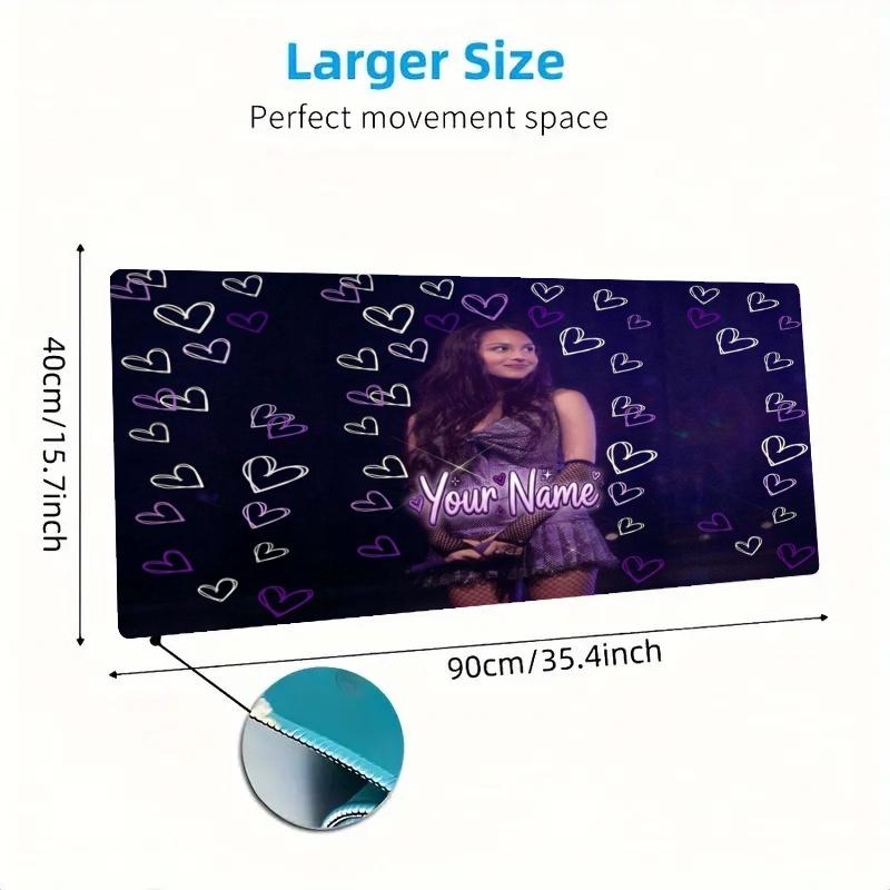 Name Hearts Custom Name Large Size Mouse Pad Gaming Table Cushion Nonslip Laptop Tablet Big XXL Mat Mini PC Playmat With Lock edge