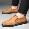 Fashion Leather Men Casual Shoes Handmade Lightweight Mens Loafers Breathable Comfortable Walking Shoes Slip-on Driving Shoes