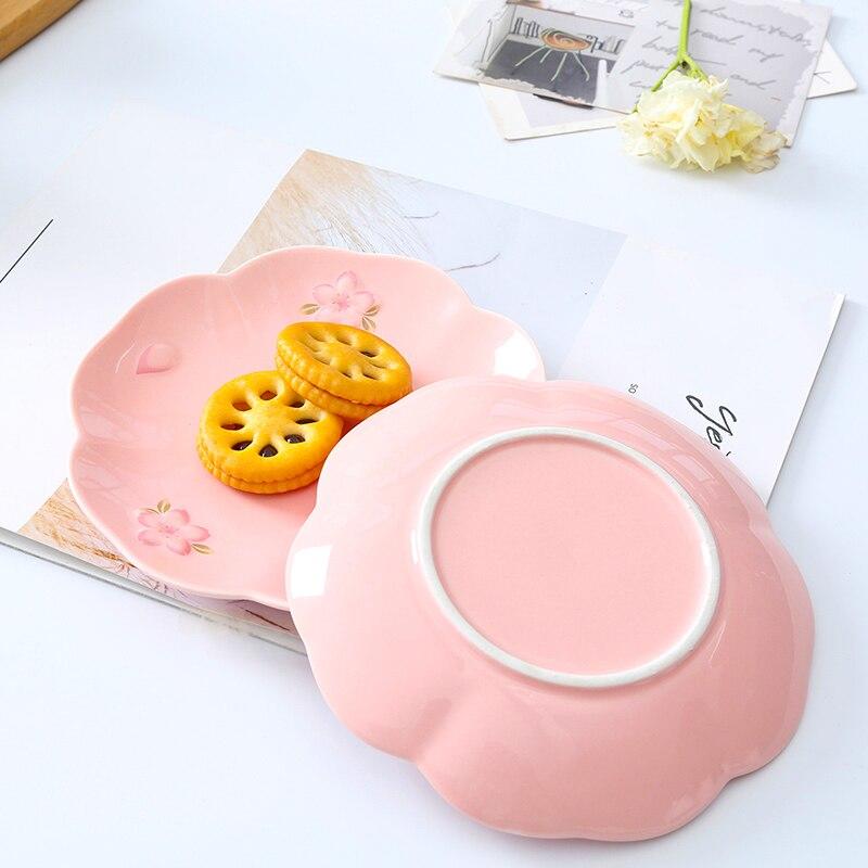 Japanese Ceramic Coffee Cup Cherry Powder Afternoon Tea Can Be Reused Dishwasher Cup Horn Porcelain Gifts