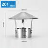 Stainless Steel Chimney Rain & Wind Cap Flue Cover, 160mm Exhaust Vent Cap