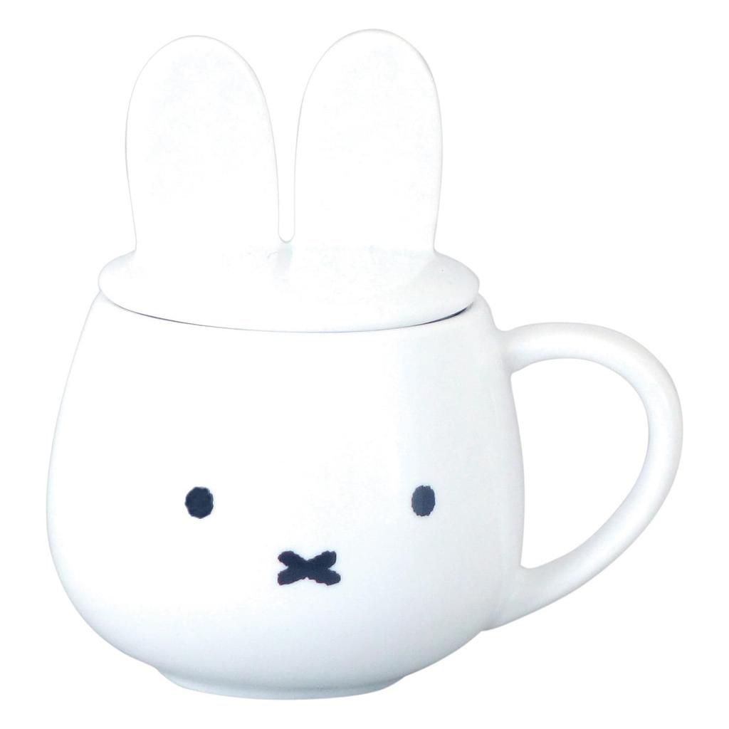 Kanesho Pottery Dick Bruna Mug with Eared 200101 "Miffy" Lid, Approx. 270ml,