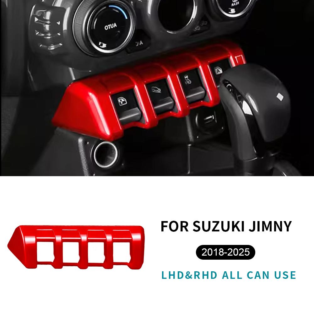 Car Window Control Panel For Suzuki Jimny 2018-2025 Auto Windows Lifter Switch Button Protective Cover Trim Interior Accessories