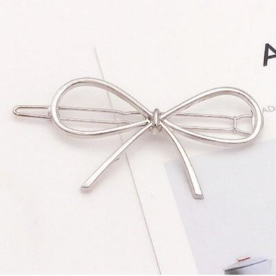 Mno Silver Metal Ribbon Hair Pin