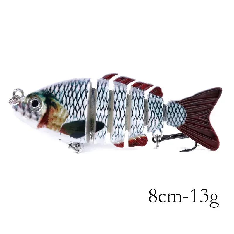 

13.7cm 27g Sinking Wobblers 8 Segments Fishing Lures Multi Jointed Swimbait Hard Bait Fishing Tackle For Bass Isca Crankbait