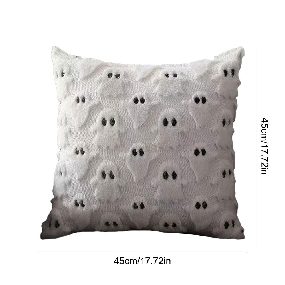 Halloween Ghost Pumpkin Pillowcase Washable Soft Pillow Case Comfortable Throw Pillow Cover for Couch Sofa Bedroom Home Decor