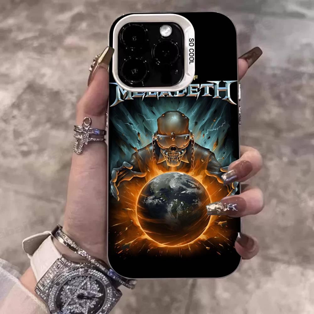 1pc Band M-MegadethS Rock Metal Phone Cases For IPhone 17 16 15 14 13 12 11 Plus Pro Max Pro Color Matte Cover
