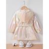 New Spring and Autumn Thin Jacket for Girls, Gradient Color Hooded Zipper Jacket, Sun Protection Jacket for Kids
