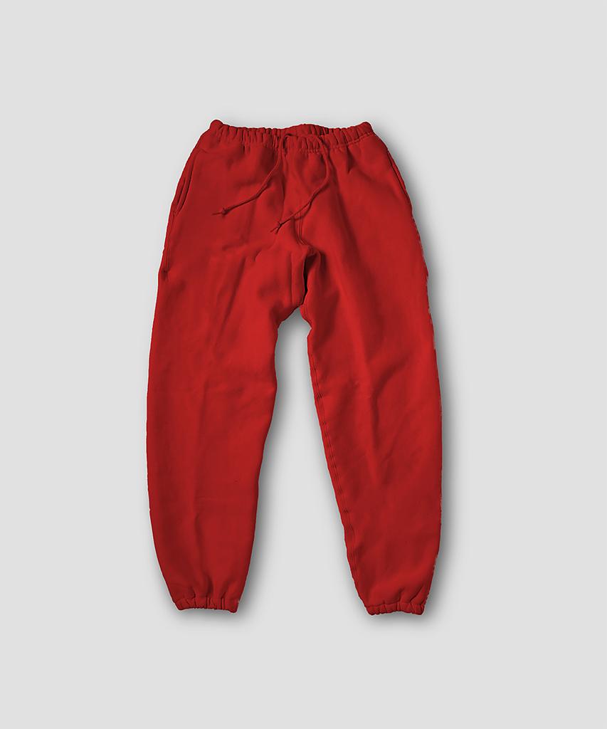 Kaembeoseupocheuweeo Cross Knit Sweatpants, Red