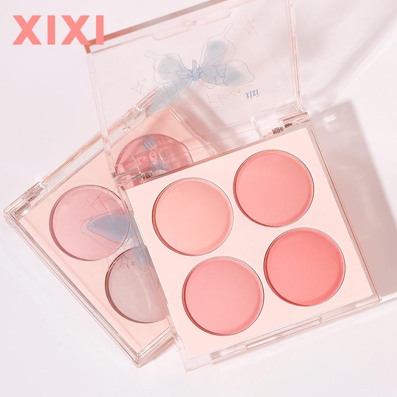 XIXI Diffuse Butterfly Blush: Korean-Style, Matte, Four-Color Palette with Natural Contouring and Color Payoff.