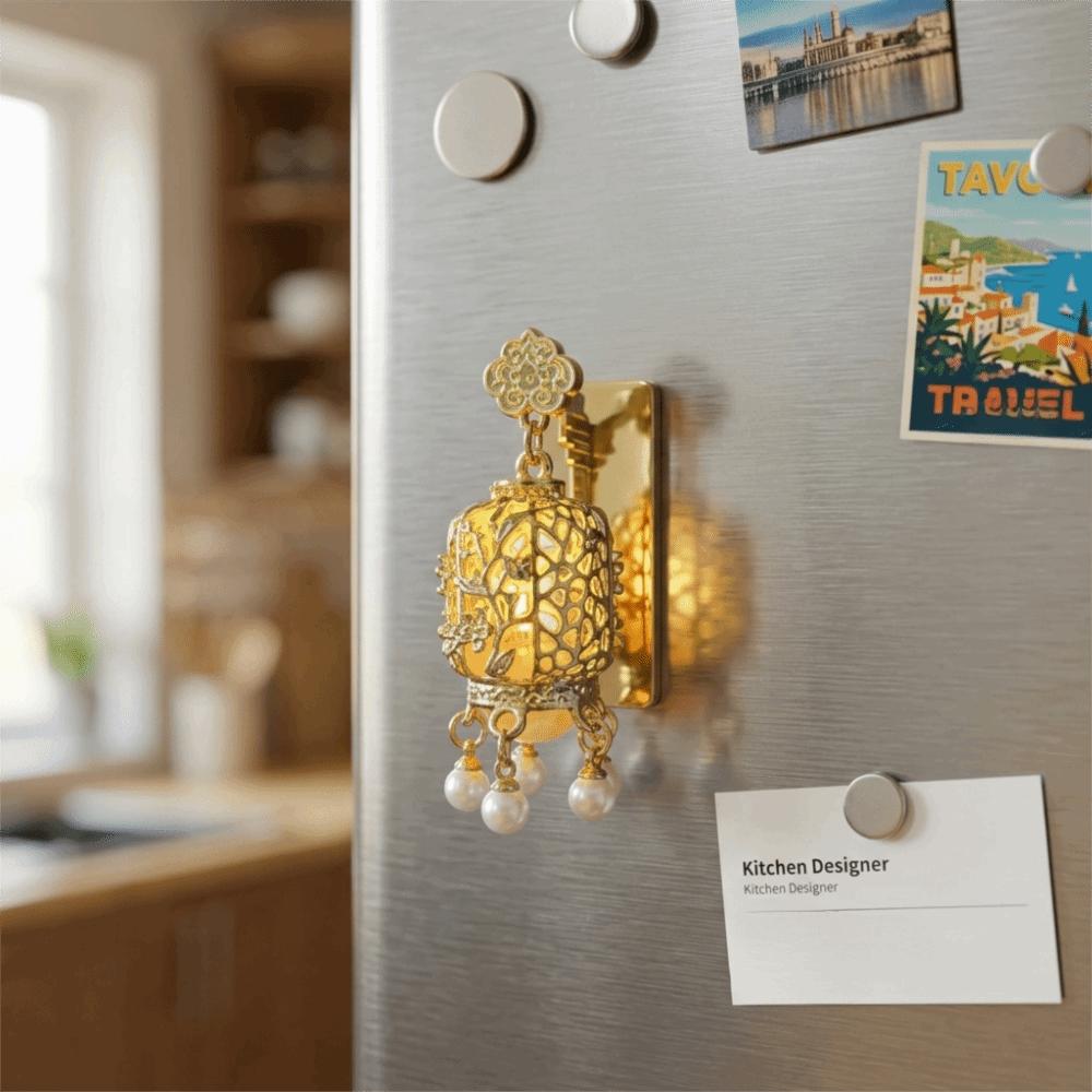 Retro Chinese Architecture Fridge Magnet Openwork Design Locker Cabinet Decoration Magnets  Friend