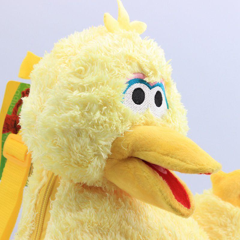 Entzückender Sesamstraßen Plüschrucksack mit Elmo, Krümelmonster und Bibo Design