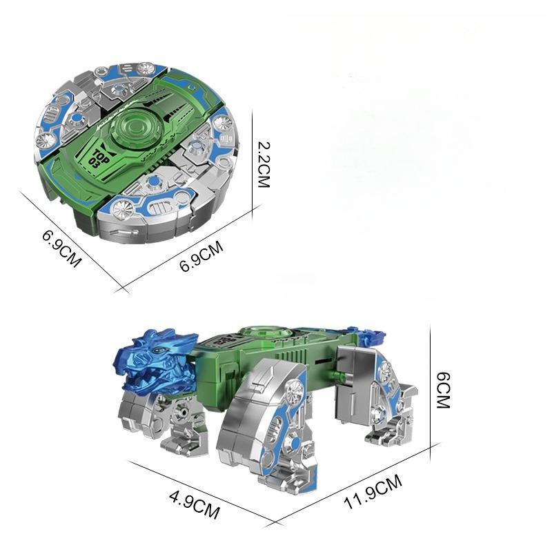 

Dinosaur Mecha Chariot Transforming Fidget Spinner Hand Creative Stress Relief Toys Adult ABS EDC 2 in 1 Entertaining Play Safe Kid Friendly Fun