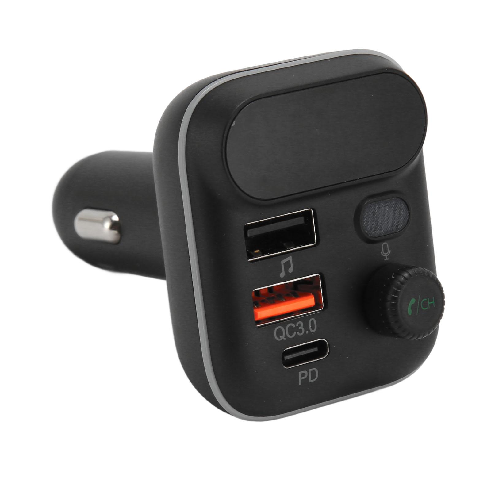 

Автомобильный FM-передатчик Bluetooth 5.0 USB Многофункциональный Hands Free Call Радиоприемник Телефон Зарядное устройство для