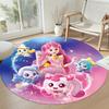 Catch! World Round Area Rug Design for Playrooms Living Rooms Bedrooms Dining Room Antislip Round Carpet Anime Office Decor