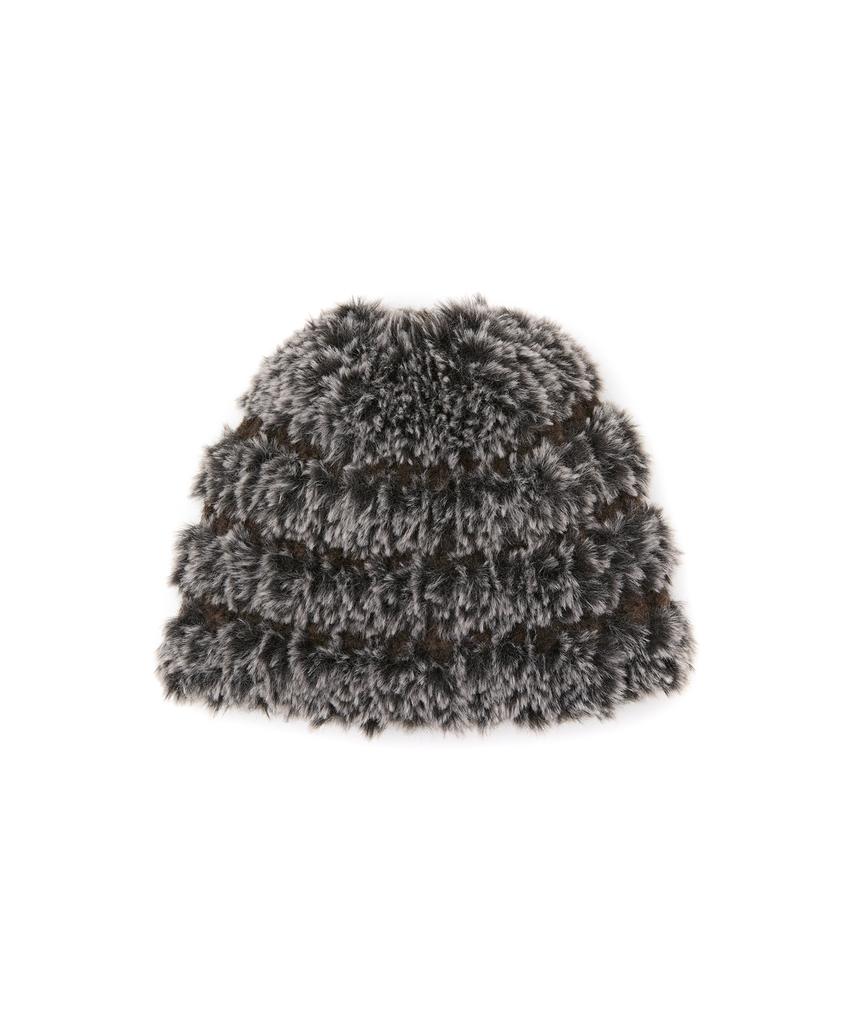 Lomaentinueo Fluffy Fur Beanie (Brown)