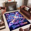 Celebration Party Theme Crystal Velvet Rug Personalized Custom Name Text Soft Floor Mat Home Decor