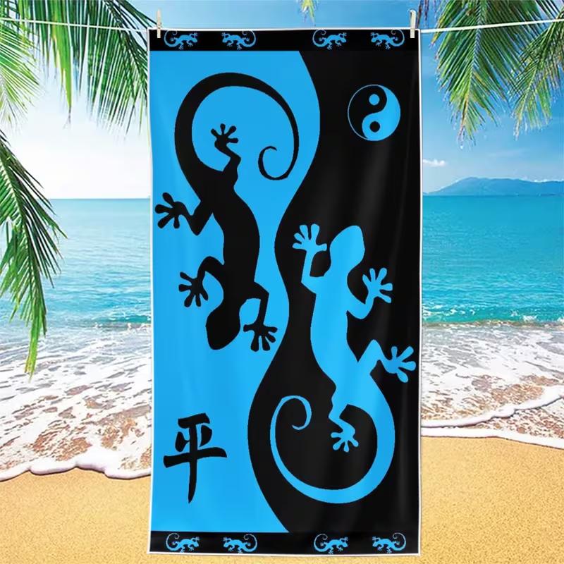 Boho Spiritual Yoga Lotus Beach Towel Large Quick-Drying Towel Serene Meditation Figure Intricate Floral Design Towel for Beach