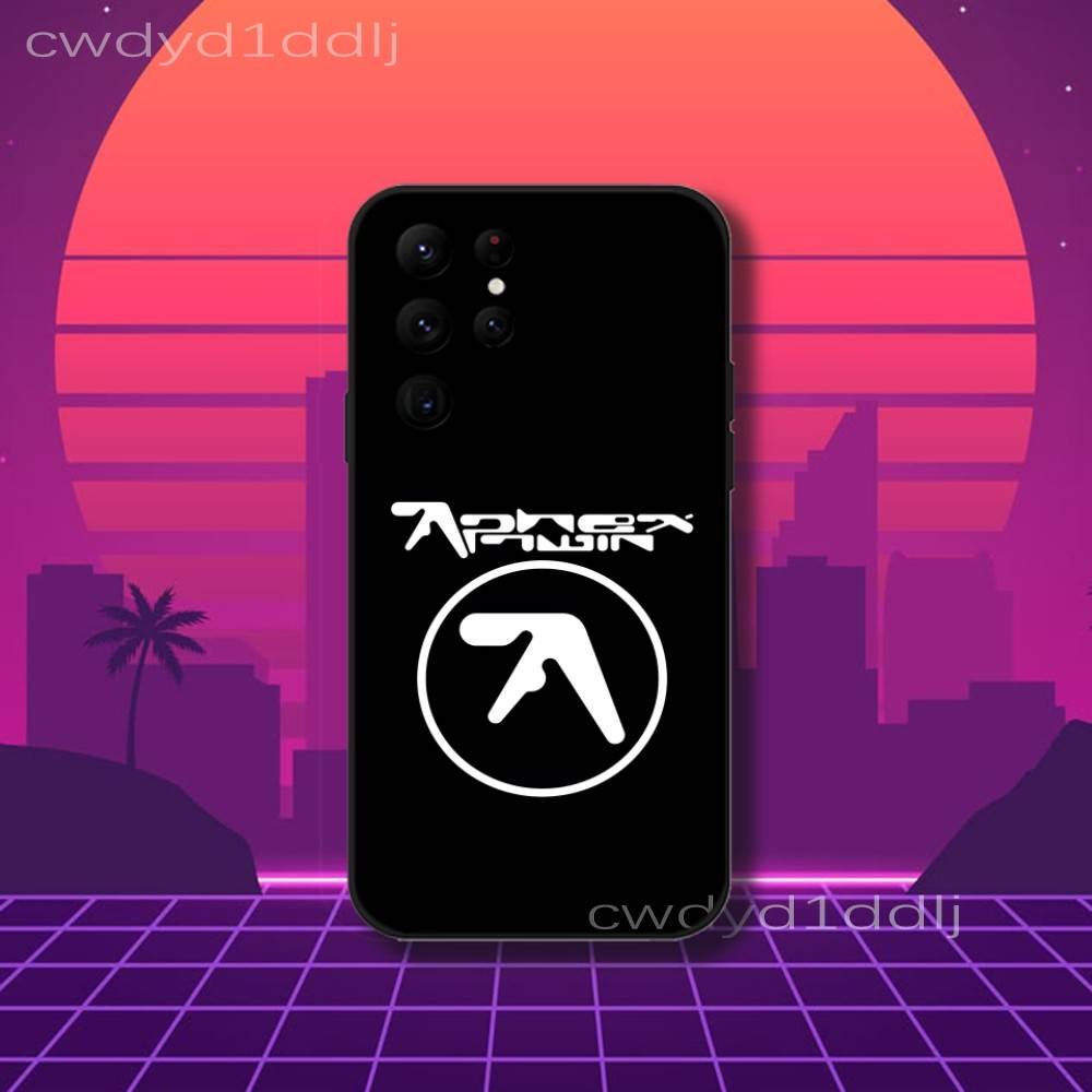 A-Aphex Twin Syro LOGO Phone Case For Samsung S10,S21,FE,S21 ,S26,S25,S24,S23,Ultra,S9,S22,Plus Black Shockproof Silicone Sof