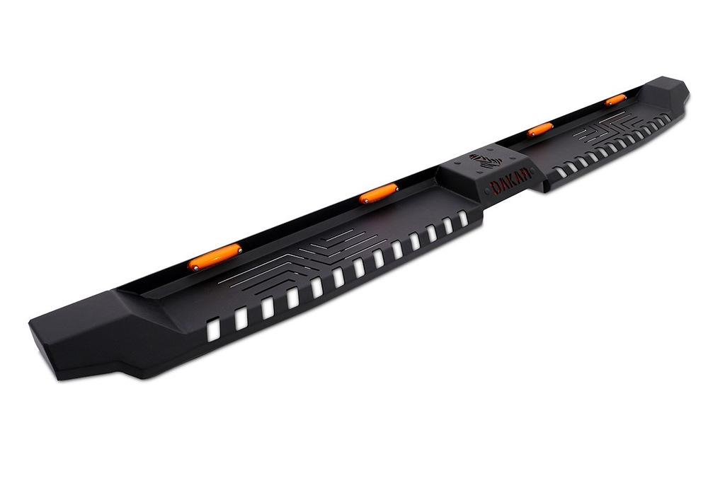 Side Steps Dakar Black V2 Illuminated (2 Pcs, Metal) for Toyota Hilux 2006-2015