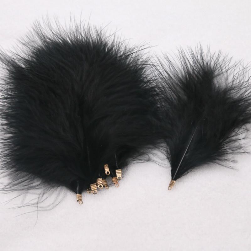 FeatherVelvet Feathers with Metal Clip Buckle, Turkey Plumas, DIY Feather Jewelry, Craft, Dream Catcher, Decoration Material, 10-12cm