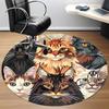 1PC Cats Felines Office Round Area Rug, Indoor Mat Suitable For Office, Under Office Chairs Bedroom Living Room Home Decor, Room DecoT1223069