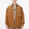 New Balance Puffer Jackets Men's Khaki Hooded Moderate Patchwork Puffer Jacket AMJ21352-INC
