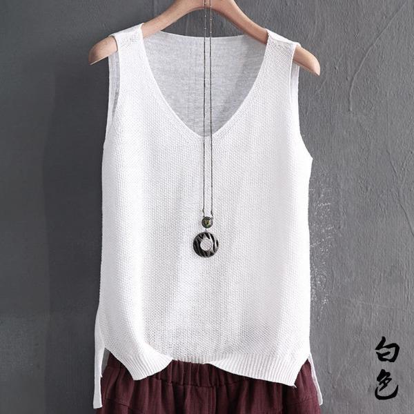 Spring/Summer Women's Knitted Ice Silk Sleeveless T-shirt New Style Strap Tank Top with Undercover