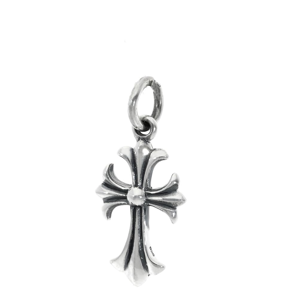 Gin no Cross Pendant No Silver Lily [Shinjuku Kura] Pendant, Flare, Reversible, Top, Chain, 925, Cross,