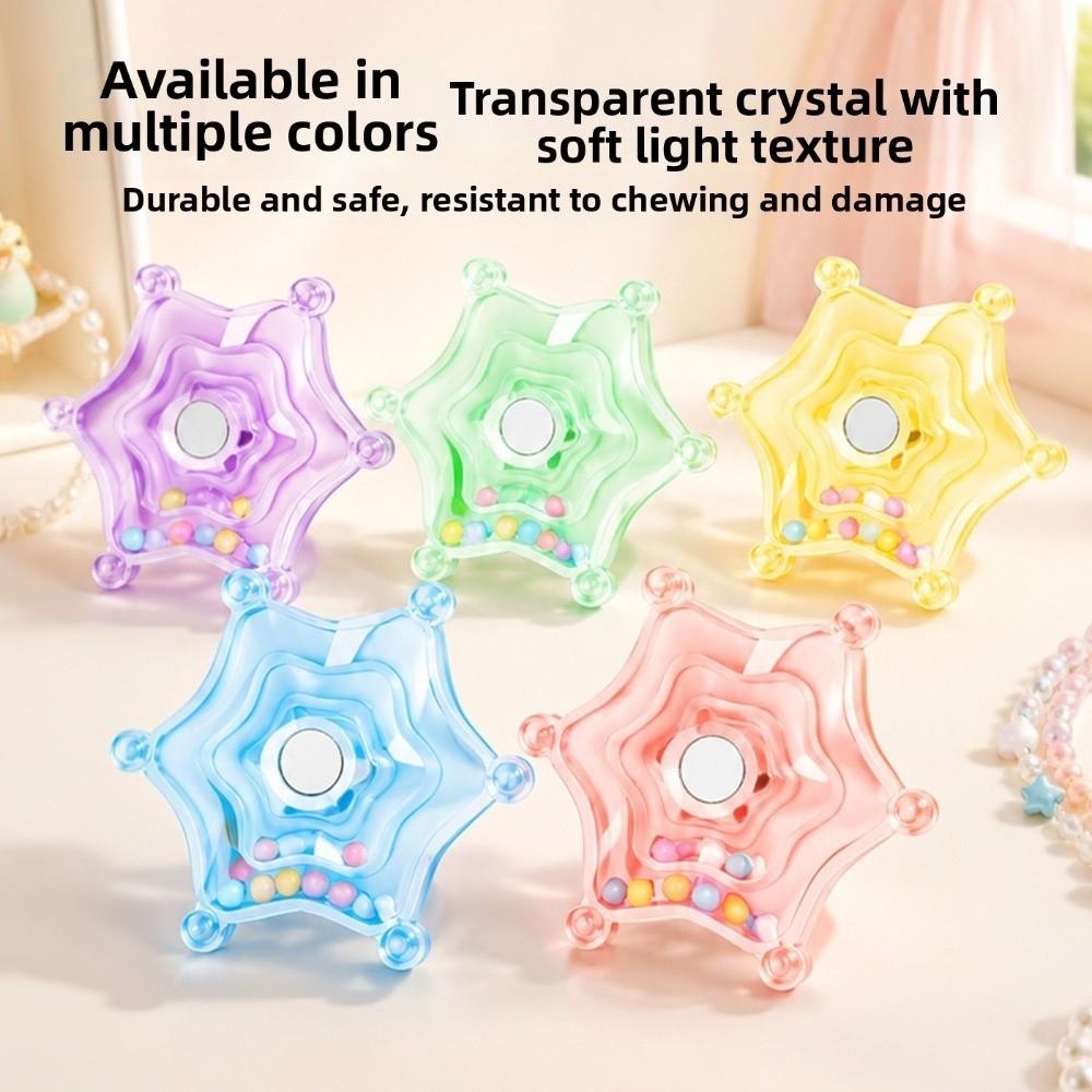 Bite Resistant Birdcage Chewing Puzzle Toy Colorful Beads Interactive Spinning Wheel Bird Play