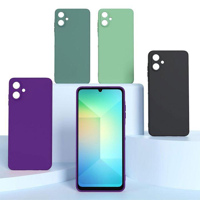 Coque de Protection - BOOLING - Samsung Galaxy A07 - Silicone Liquide Léger Antichoc Violet Foncé