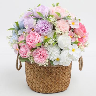 Simulierte Ballblüte Künstliche Blumen Falsche Chrysantheme Rosenstrauß Blumengestecke