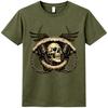 Cowboy Skull T Shirt Horns Western Outlaw Biker Gothic Graphic Tee