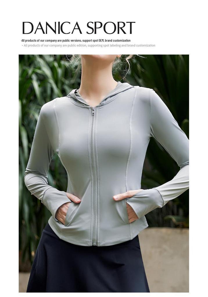 Women's UPF50+ Ice Silk Sun Protection Jacket - Lightweight, Breathable, Anti-UV, Hooded Zipper for Summer Outdoor Sports