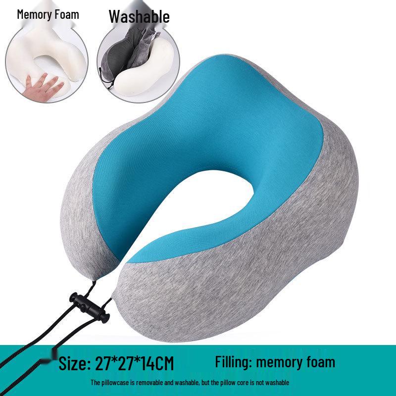 Memory Foam U-shaped Neck Pillow Travel Set – Airplane & Nap Support