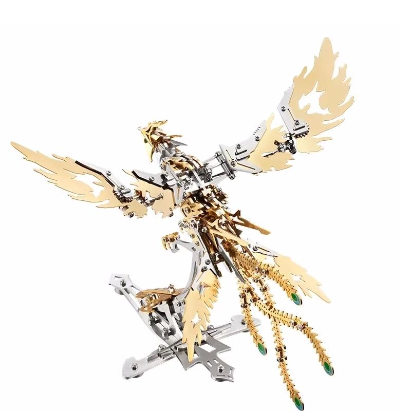 Children'S Puzzle Adult Gift 3D Puzzle Punk Mechanical Phoenix Diy Creative Assembly Metal Model Kit