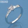925 Sterling Silver Love Ring AAA Zircon Wedding Jewelry