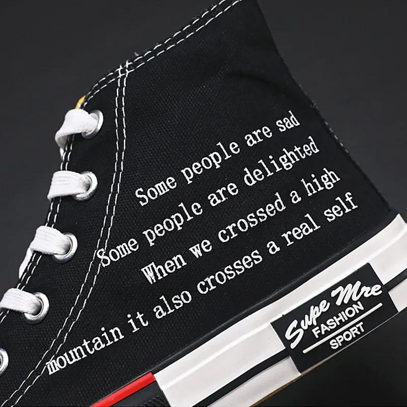 High Top Shoes Women Plus Size 270 Mm Designer Sneakers 2026 Fashion High Top Sneakers Autumn Women's Canvas Shoes