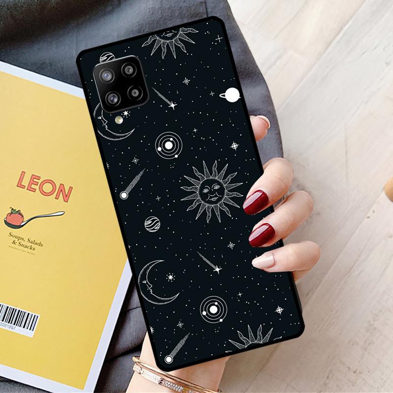 Sun And Moon Star For Samsung Galaxy A55 A35 A15 A22 A32 A52 A54 A34 A14 A53 A33 A56 A36 A26 A16 A05 A06 Case